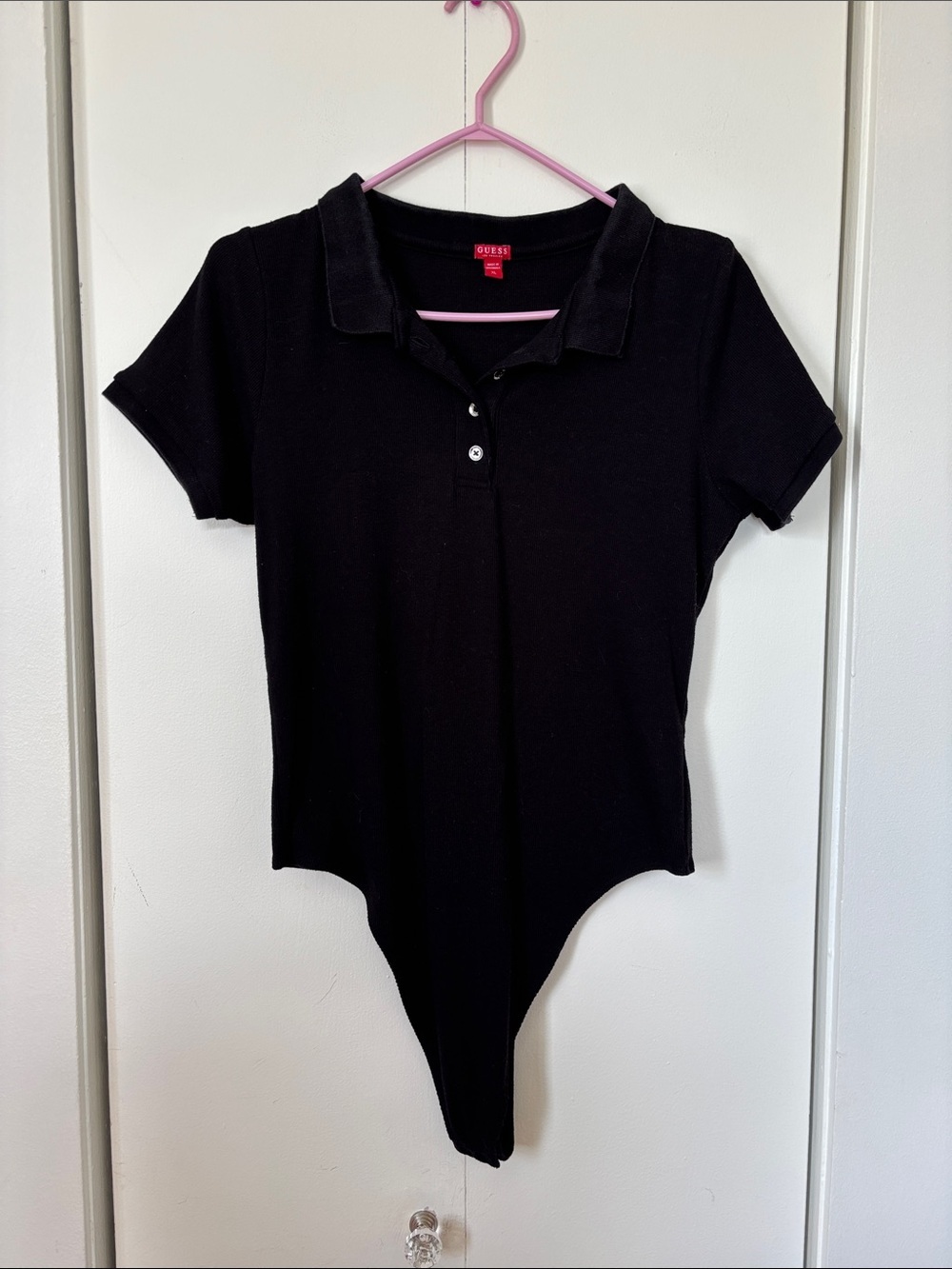 🎉4/30$🎉 Guess Black Polo-Style Bodysuit